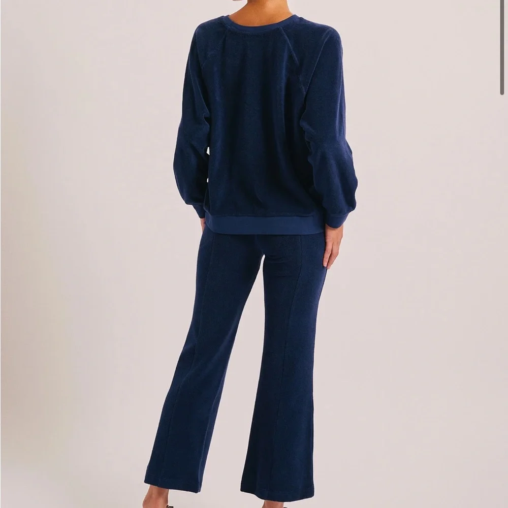 NWOT Suzi Kondi The Fili Terry Kick Flare Pants - Picture 1 of 2